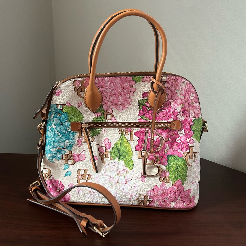 New Limited Edition Dooney & Burke hydrangea crossbody